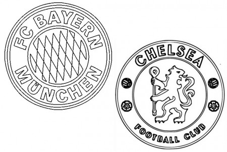 Coloring page UEFA Champions League 2020 : Round of 16 : FC Bayern München  - Chelsea FC 7