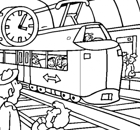 Paint and color drawings of Trains by the users of Coloringcrew.com