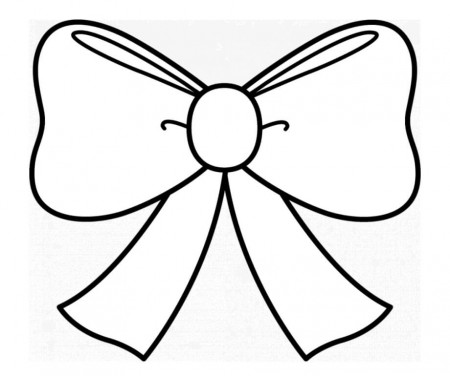 Ribbon Bow Coloring Page - Free Printable Coloring Pages for Kids