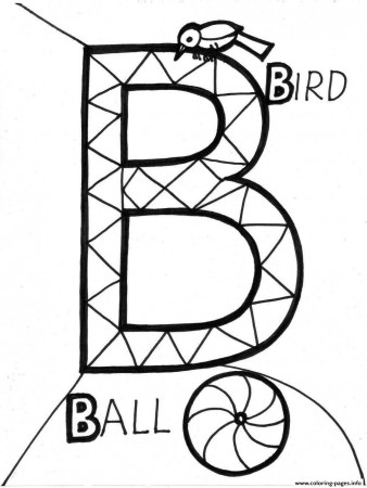 Ball And Bird Alphabet S4395 Coloring page Printable