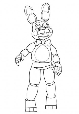 Toy Bonnie FNAF Coloring Page - Free ...