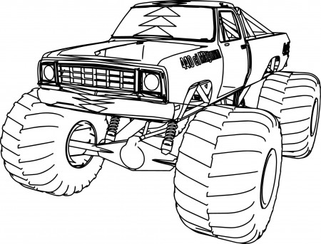 1976 Dodge Monster Truck 4x4 Coloring Page - Wecoloringpage.com | Truck coloring  pages, Monster truck coloring pages, Monster trucks