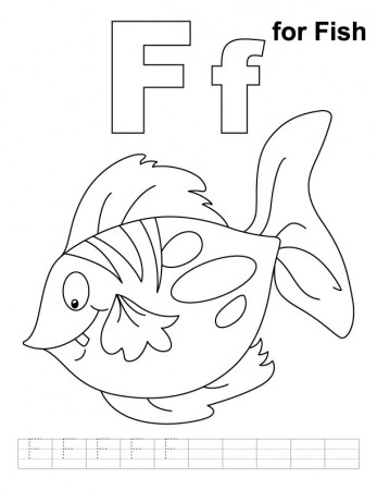 Letter F Coloring Page Fish - Get Coloring Pages