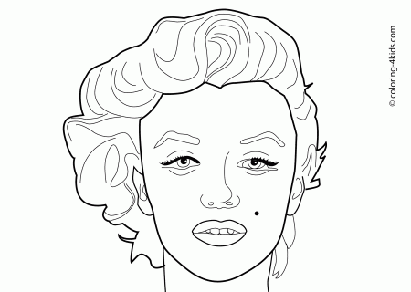 Marilyn Monroe Coloring Page