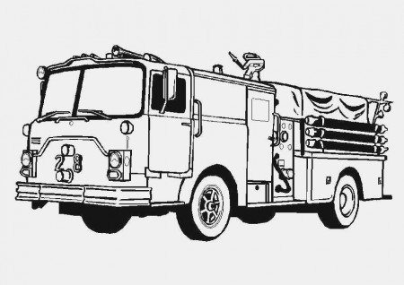 Fire Truck Coloring Page