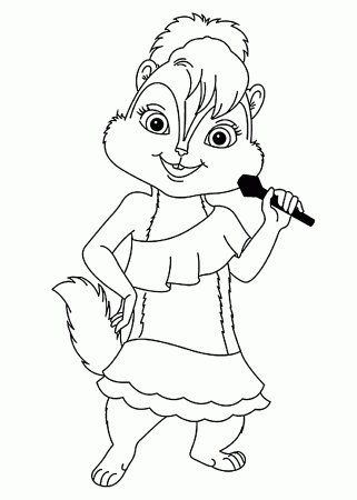 Alvin And The Chipmunks Coloring Page - Coloring Pages for Kids ...