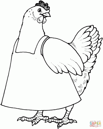 Mother Hen And baby Chicks coloring page | Free Printable Coloring ...