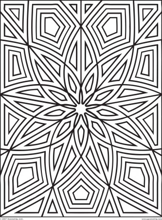 Luxury Geometric Pattern Coloring Pages for Adults #6921 Geometric ...