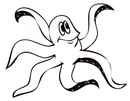 Printable Outline Of Octopus And Seashells Coloring Page For Kids ...