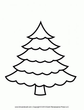 Printable Paper Christmas Tree Template and Clip Art