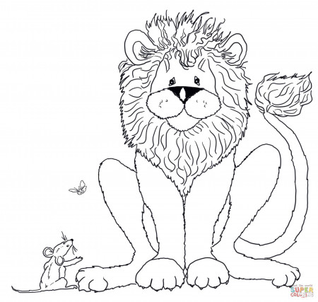The lion and the mouse coloring pages | Free Coloring Pages