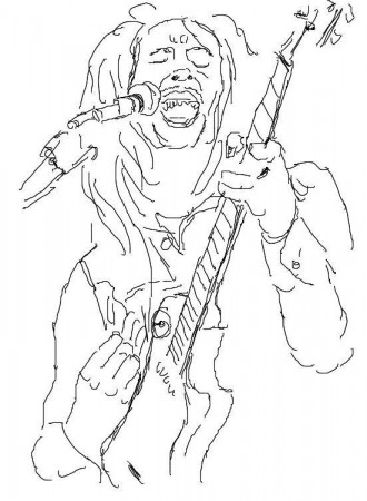 Bob Marley Coloring Pages - Google Twit