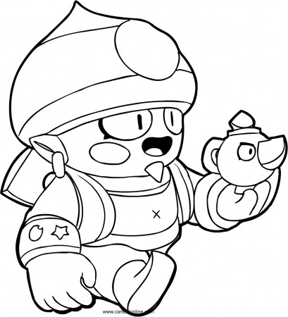 Gene from Brawl Stars coloring page