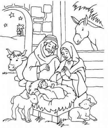 Free Nativity Coloring Pages Printable