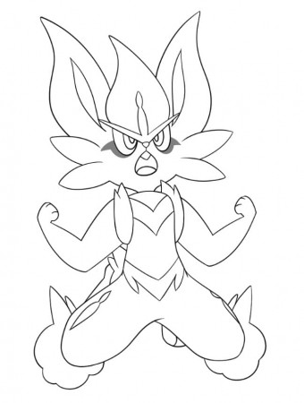 Angry Cinderace Coloring Page - Free Printable Coloring Pages for Kids