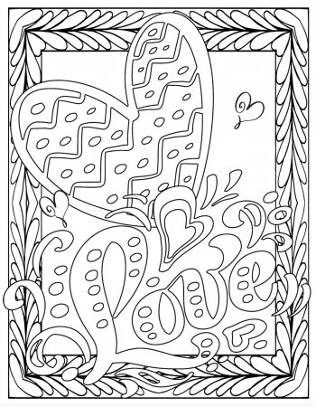 Valentine's Free Printable Love Coloring Pages