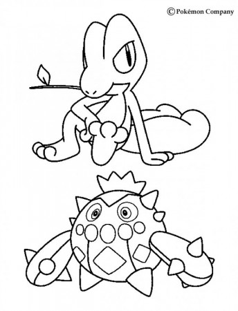 Treecko and cacnea coloring pages - Hellokids.com