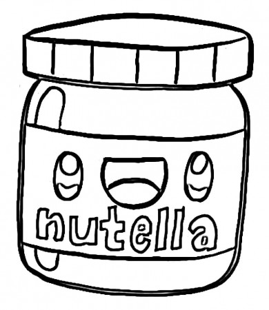 Kawaii Nutella 11 Coloring Page - Free Printable Coloring Pages for Kids