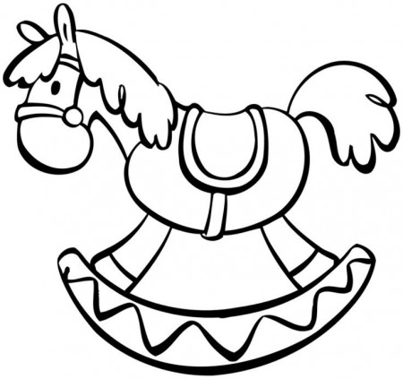rocking horse coloring pages - Clip Art Library