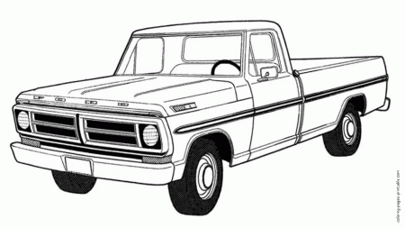 Pickup truck coloring book || COLORING-PAGES-PRINTABLE.COM