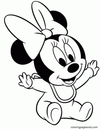 Cute Little Minnie Mouse Coloring Pages - Minnie Mouse Coloring Pages - Coloring  Pages For Kids And Adults