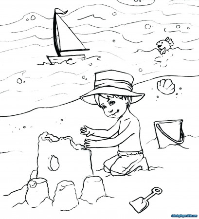 Coloring Pages : Coloring Fabulous Beach Sheets Free Summer ...