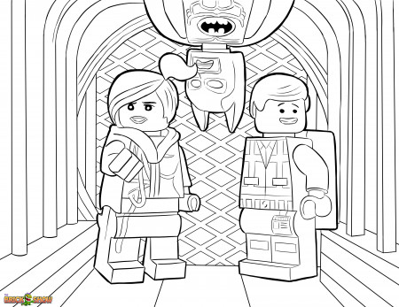 The LEGO Movie Coloring Page, LEGO Wyldstyle, Emmet & Batman ...