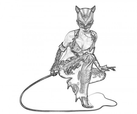 Catwoman Coloring Page