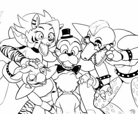 FNAF SB coloring pages