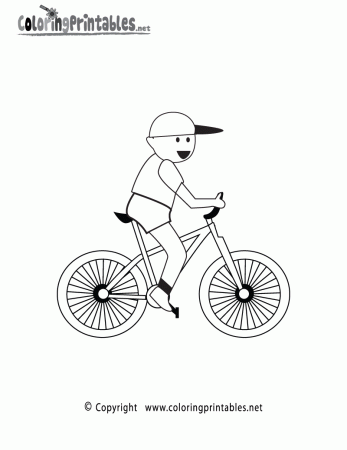 Bike Riding Coloring Page - A Free Sports Coloring Printable