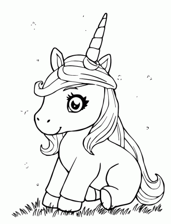 Baby Unicorn Coloring Page (Free ...