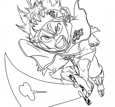 asta fight Coloring Page - Anime Coloring Pages