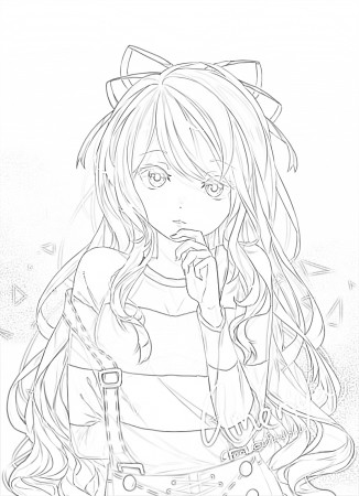 Kawaii Anime Girl coloring page - Mimi Panda