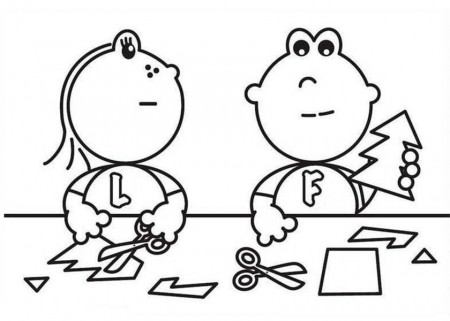 Frokkie and Lola Make Papercraft Coloring Pages : Batch Coloring