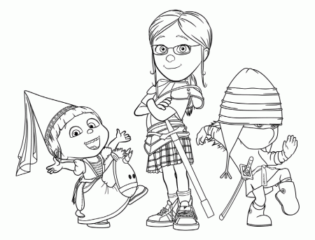 despicable me colouring pages - Clip Art Library