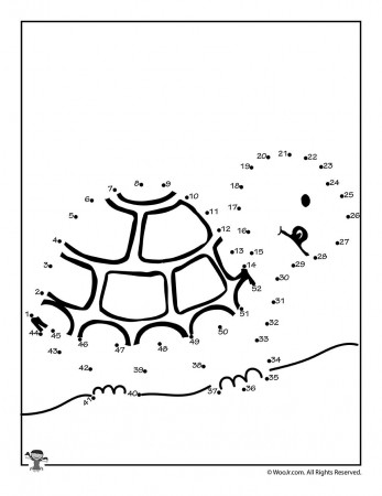 Cute Turtle Dot to Dot Activity Printable | Woo! Jr. Kids Activities :  Children's Publishing