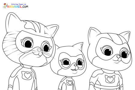 SuperKitties coloring page