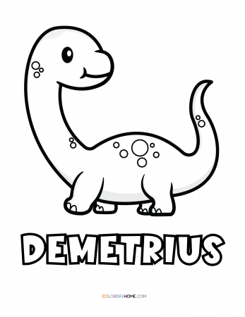 Demetrius dinosaur coloring page