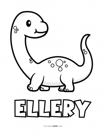 Ellery dinosaur coloring page