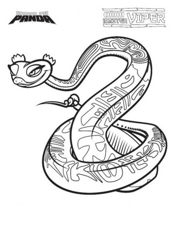 Master Viper Of Kung Fu Panda Coloring Page : Kids Play Color