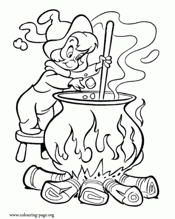 Halloween - The little witch and her cauldron coloring page | Witch coloring  pages, Halloween coloring, Coloring pages