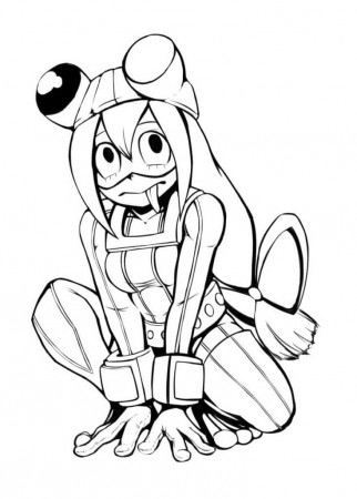 Tsuyu Asui from My Hero Academia Coloring Page - Free Printable Coloring  Pages for Kids