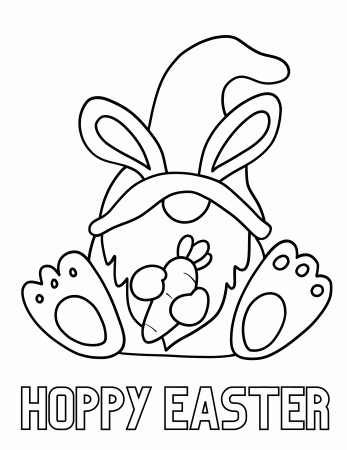 Free Printable Easter Gnomes Coloring Pages for Kids and Adults