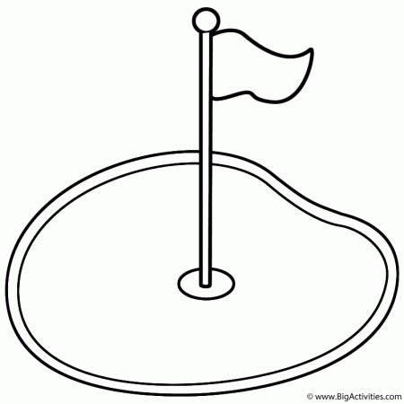Golf Hole - Coloring Page (Sports)