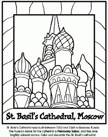 St. Basil's Cathedral, Moscow Coloring Page | crayola.com
