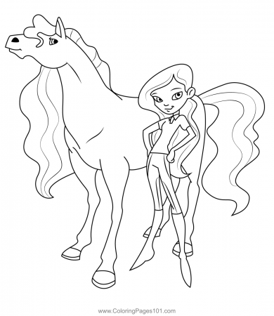 Horseland Sassy And Izzy Coloring Page for Kids - Free Horseland Printable Coloring  Pages Online for Kids - ColoringPages101.com | Coloring Pages for Kids