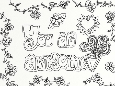 Coloring image for adults, grown up coloring image, positive affirmation |  Valentine coloring pages, Printable coloring book, Coloring pages