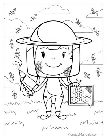 32 Bee Coloring Pages (Free PDF Printables)