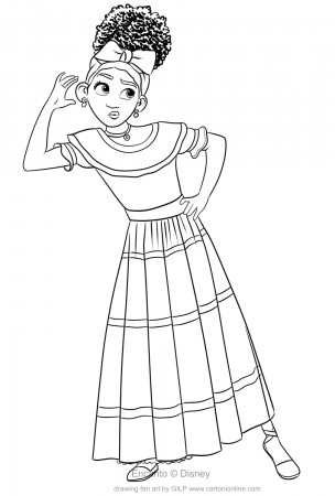 Dolores Madrigal from Encanto coloring page