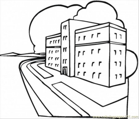 New Hospital Coloring Page for Kids - Free Buildings Printable Coloring  Pages Online for Kids - ColoringPages101.com | Coloring Pages for Kids